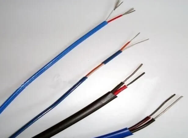  2x12x0.3mm J Type Multi Stranded 2x7x0.3mmTinned Copper Mesh Shielded Thermocouple Extension Lead Compernsating Wire