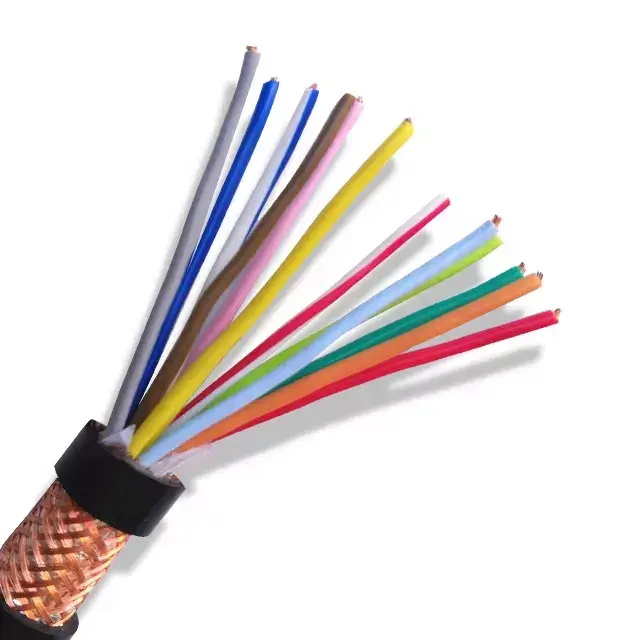 12 core 1.5 mm2 Copper Wire braid Shielded Cable Flame Retardant PVC insulated PVC sheathed ZR-KVVRP Screened Flexible control cable