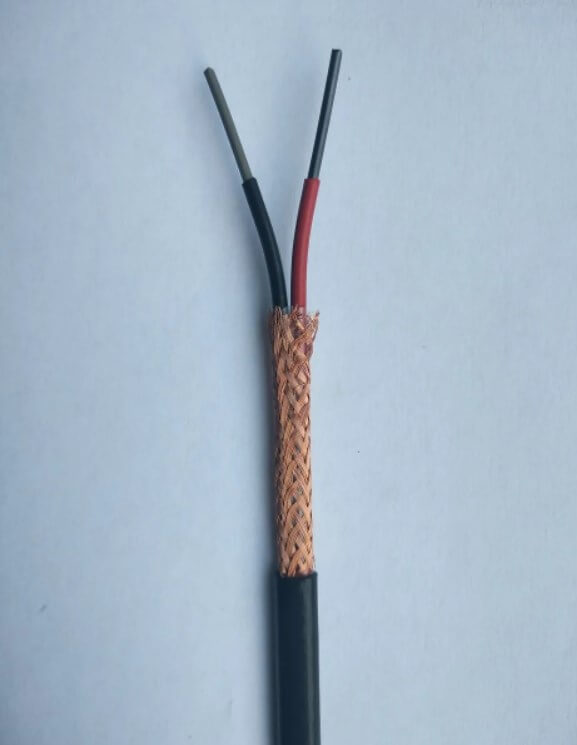 K type 2*0.35mm 2*0.5mm 2*0.65mm Fiberglass Insulation Stainless Steel Shield Extension Wire Thermocouple Compensating Cable Wire